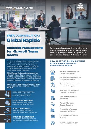 GlobalRapide endpoint management for Microsoft Teams Rooms